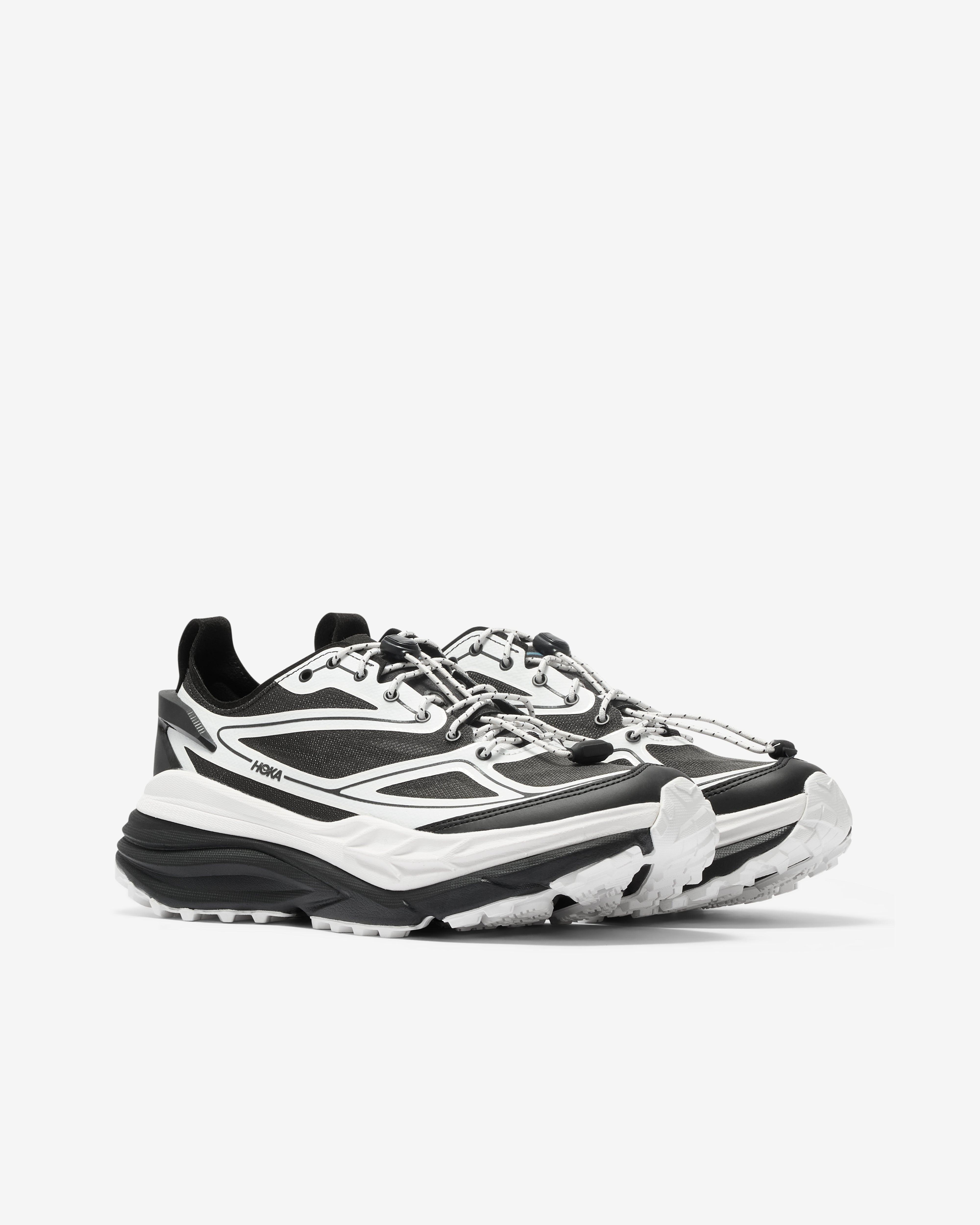 Hoka: Men's DSM Exclusive Stinson One7 Sneakers (Black/White Hoka: Men's DSM Exclusive Stinson One7 Sneakers (Black/White