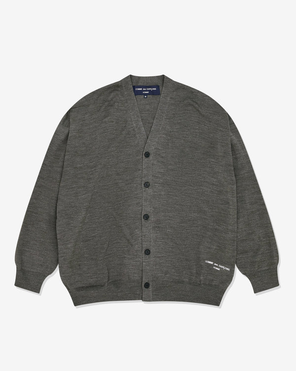 Comme des Garçons Homme - Men's V-Neck Cardigan - (Charcoal)