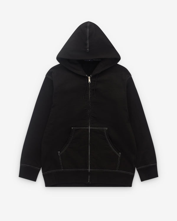 CDG Homme - Men’s Top Stitch Zip Hooded Sweatshirt - (Black)