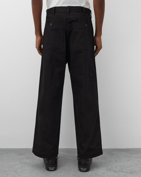 CDG Homme - Men's Herringbone Work Trousers - (Black)