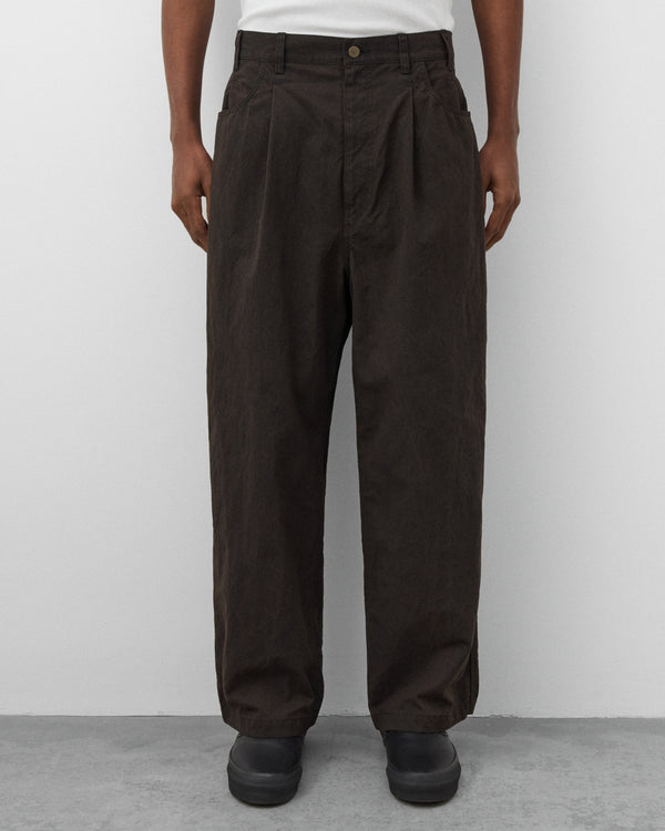 CDG Homme - Men's Dual Pleated Trousers - (Brown)