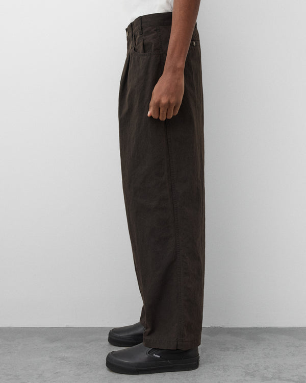 CDG Homme - Men's Dual Pleated Trousers - (Brown)