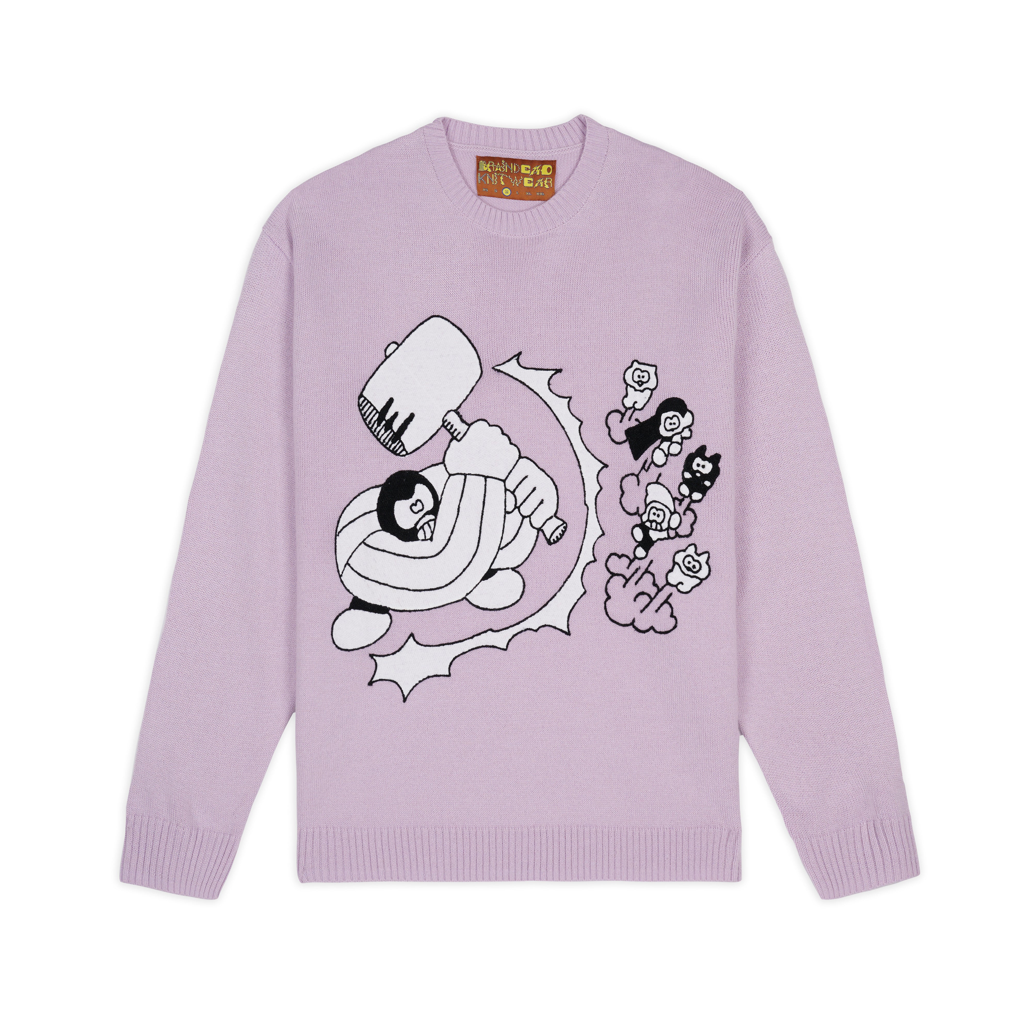 Brain Dead: Men's Hammer Sweater (Lilac) | DSMNY E-SHOP