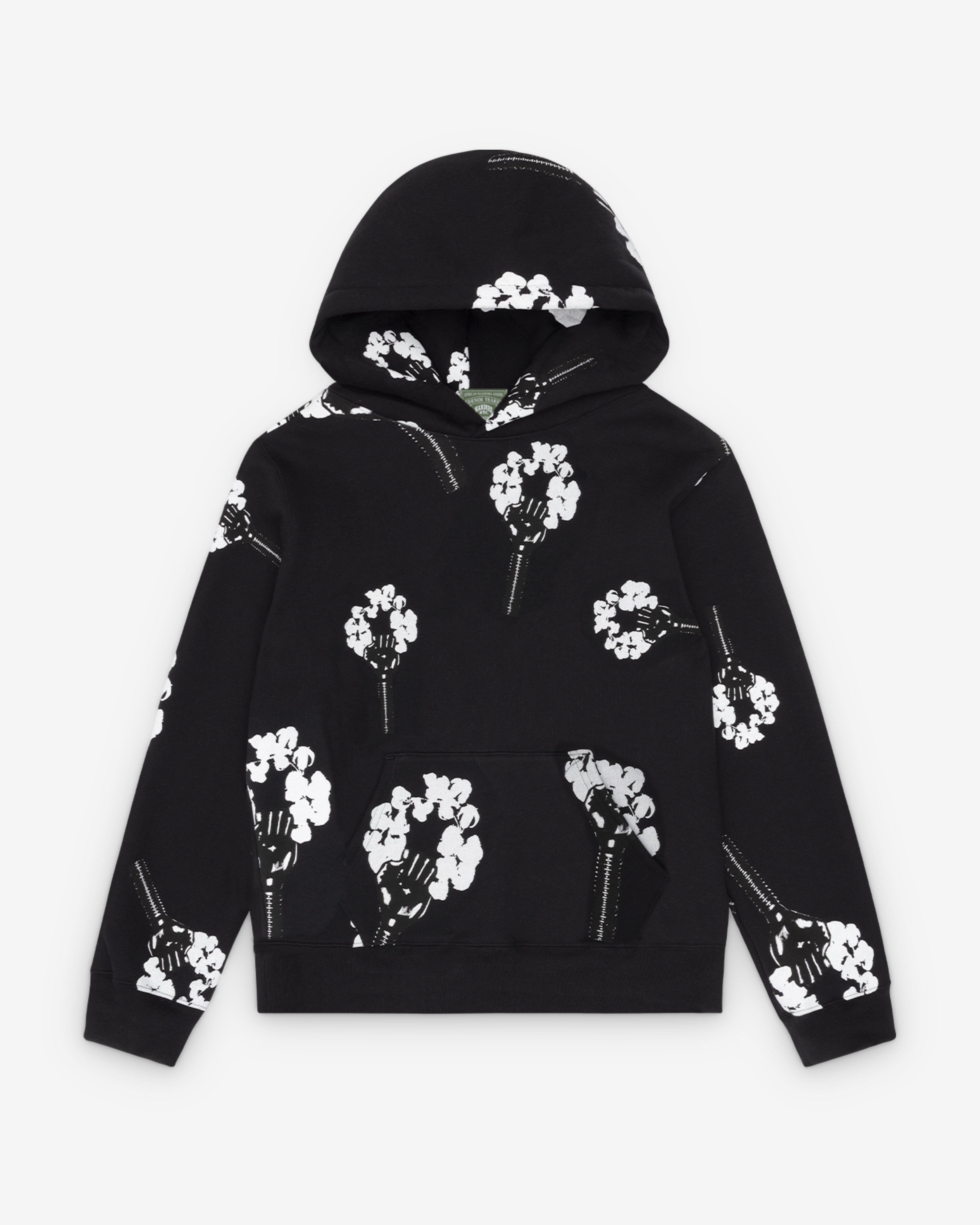 Denim Tears: Hardies Men's Wreath Fist Hoodie (Black) | DSMNY E-SHOP