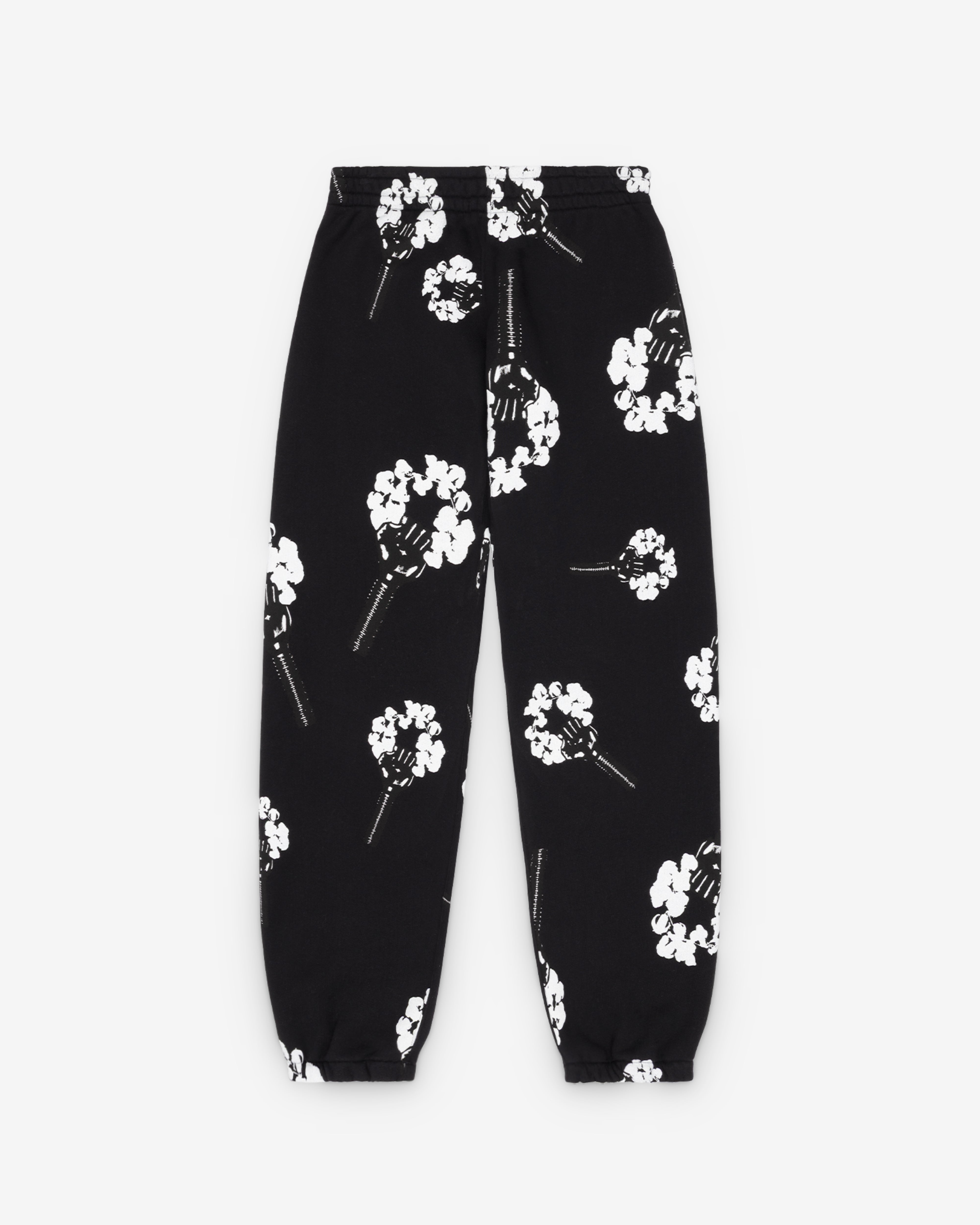 Denim Tears: Hardies Men's Cotton Wreath Fist Sweatpants (Black
