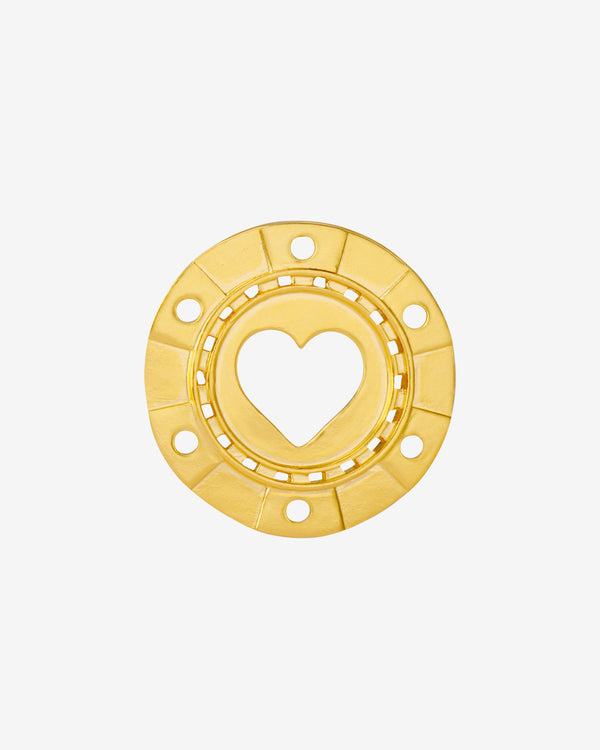 Mene - Heart Poker Chip Pendant - (Gold)