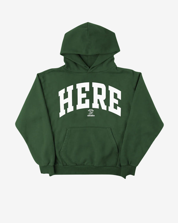 Online Ceramics - Men's Here Fleece Hoodie - (Ivy)