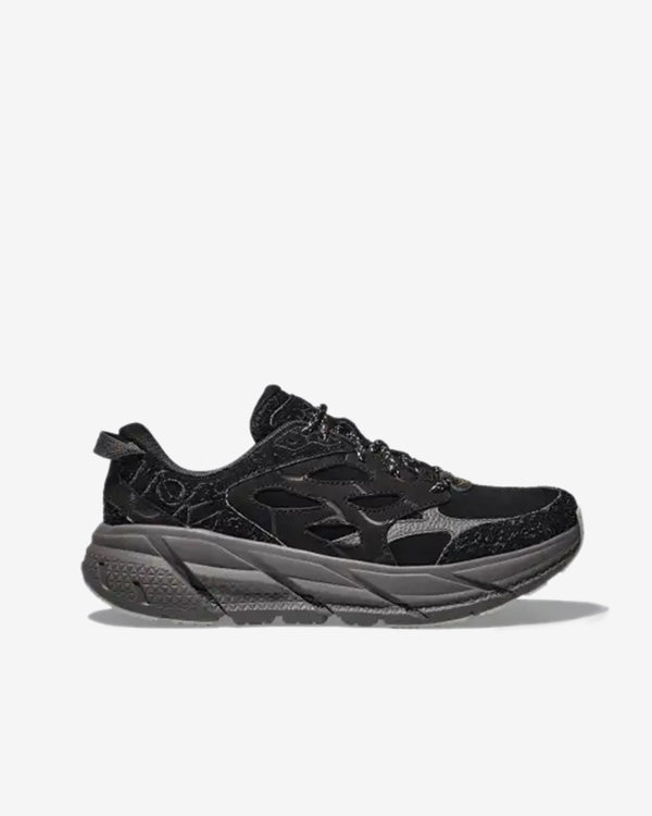 Hoka - Men's Clifton Suede - (Black/Grey)