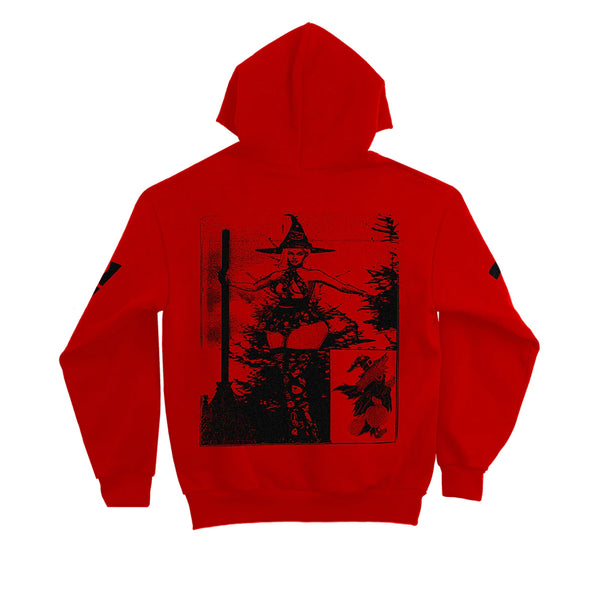 Online Ceramics - Dilara Men's Toil & Trouble Hoodie - (Red)