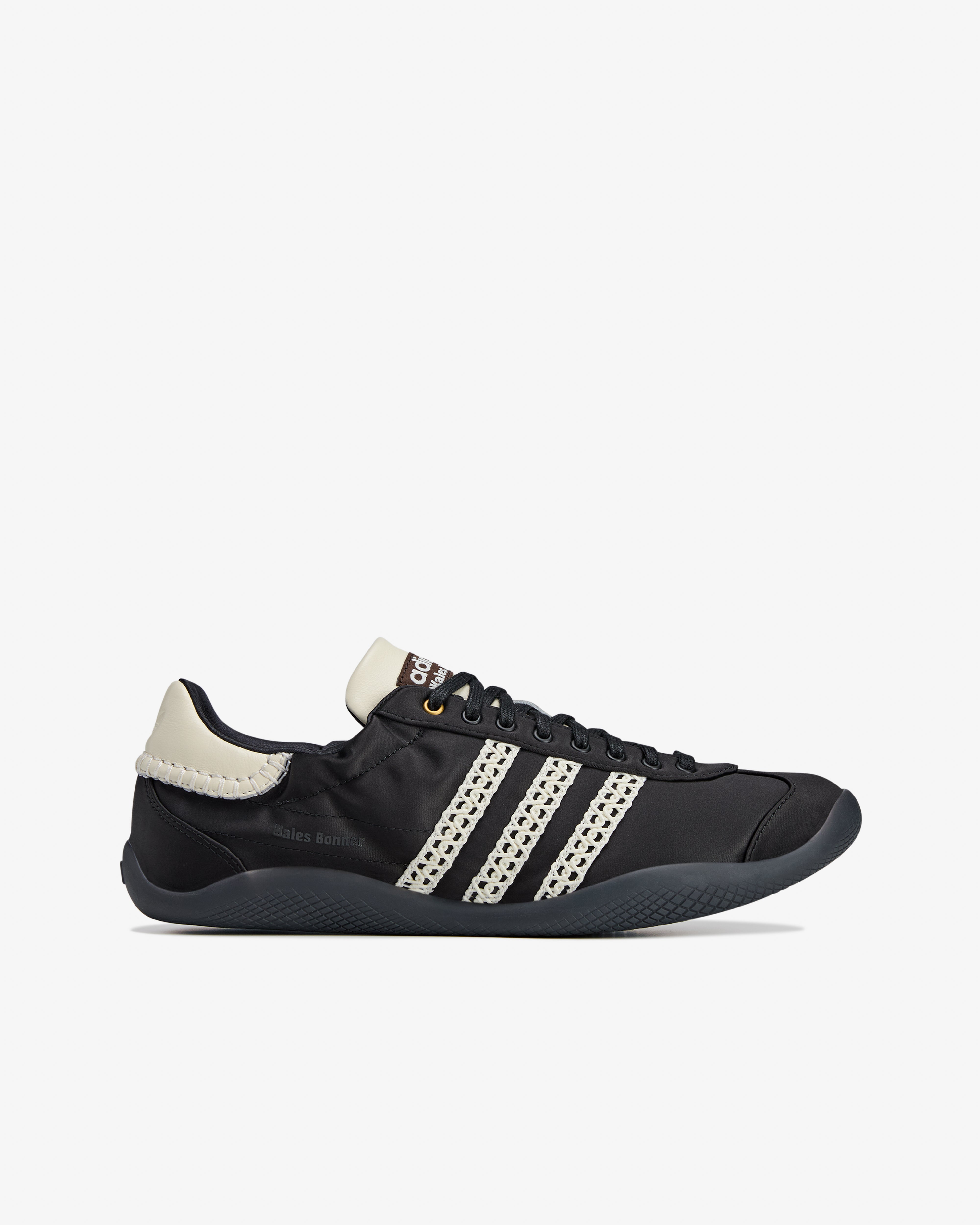 Adidas: Wales Bonner Karintha Lo Satin Sneakers (Core Black