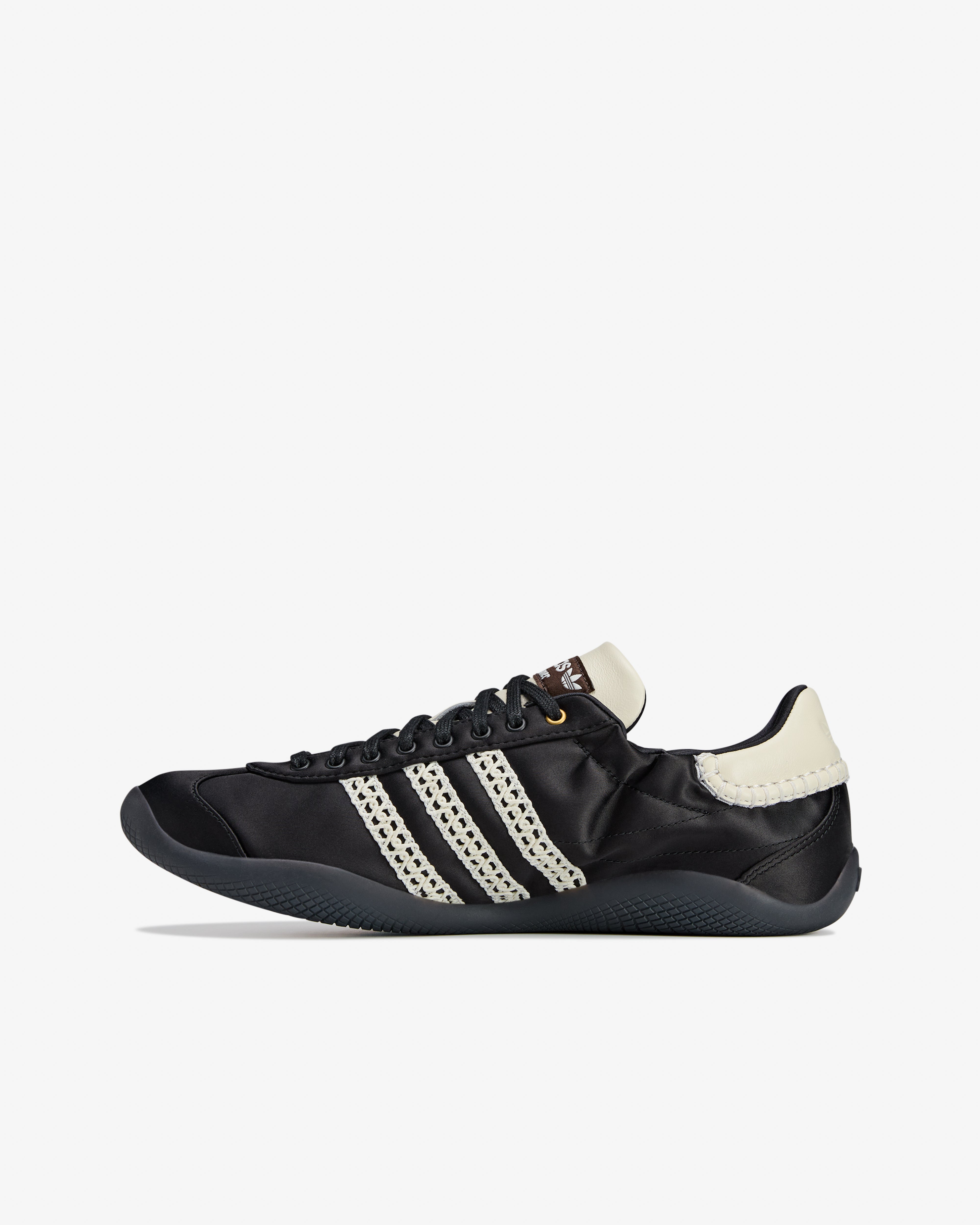 Adidas: Wales Bonner Karintha Lo Satin Sneakers (Core Black