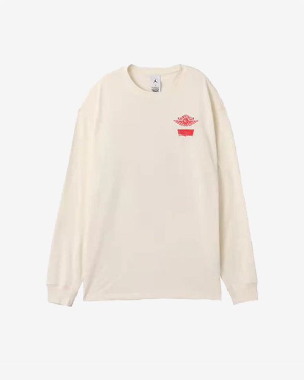 Nike - Levi's Men's Air Jordan Long Sleeve T-Shirt - (Ivory/Black)