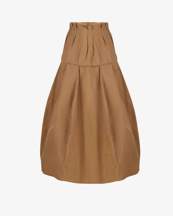 Litkovska - Women's Ruffled Midi Skirt - (Beige)
