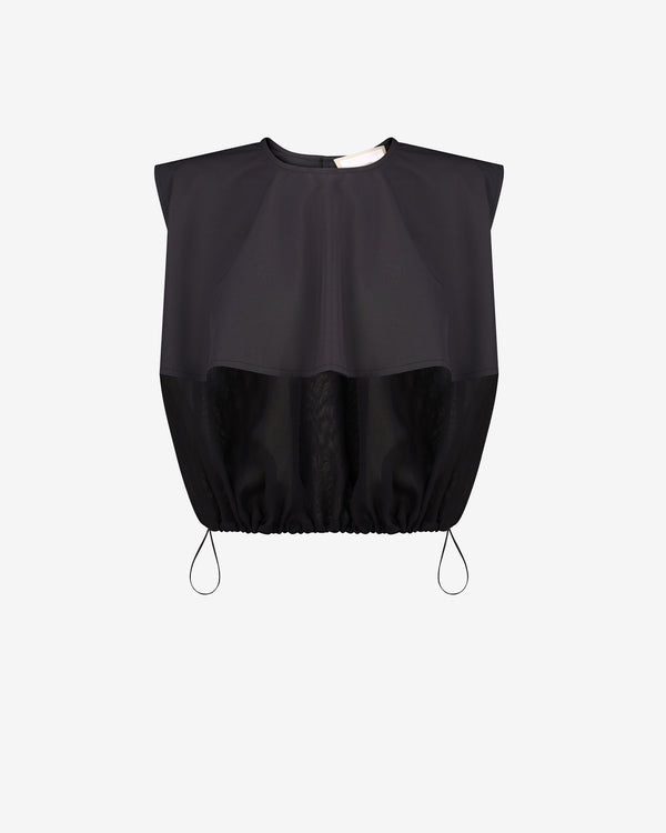 Litkovska - Women's Cropped Wool Blend Top - (Black)