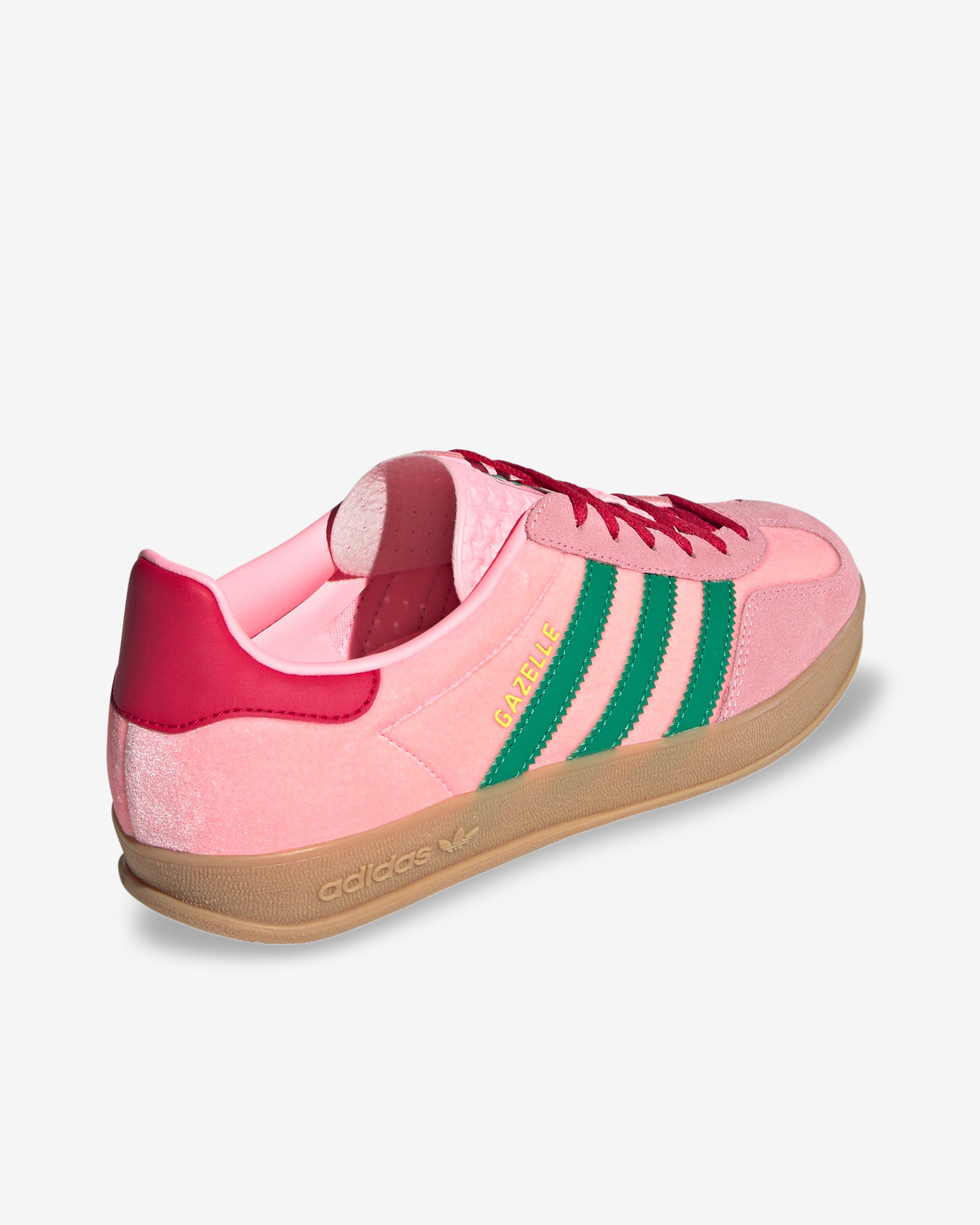 Adidas: Women's Gazelle Indoor Sneakers (Pink/Green) | DSMNY E-SHOP