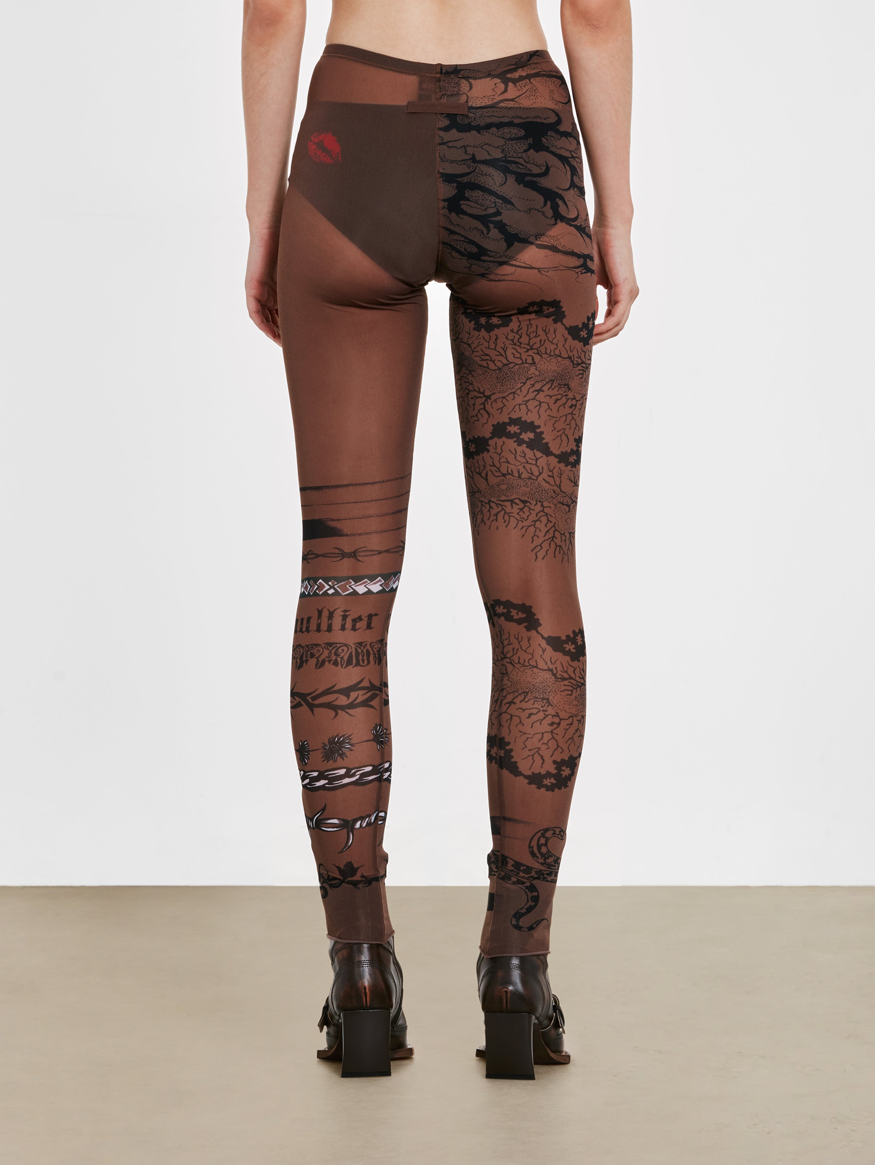 Tattoo print outlet tights