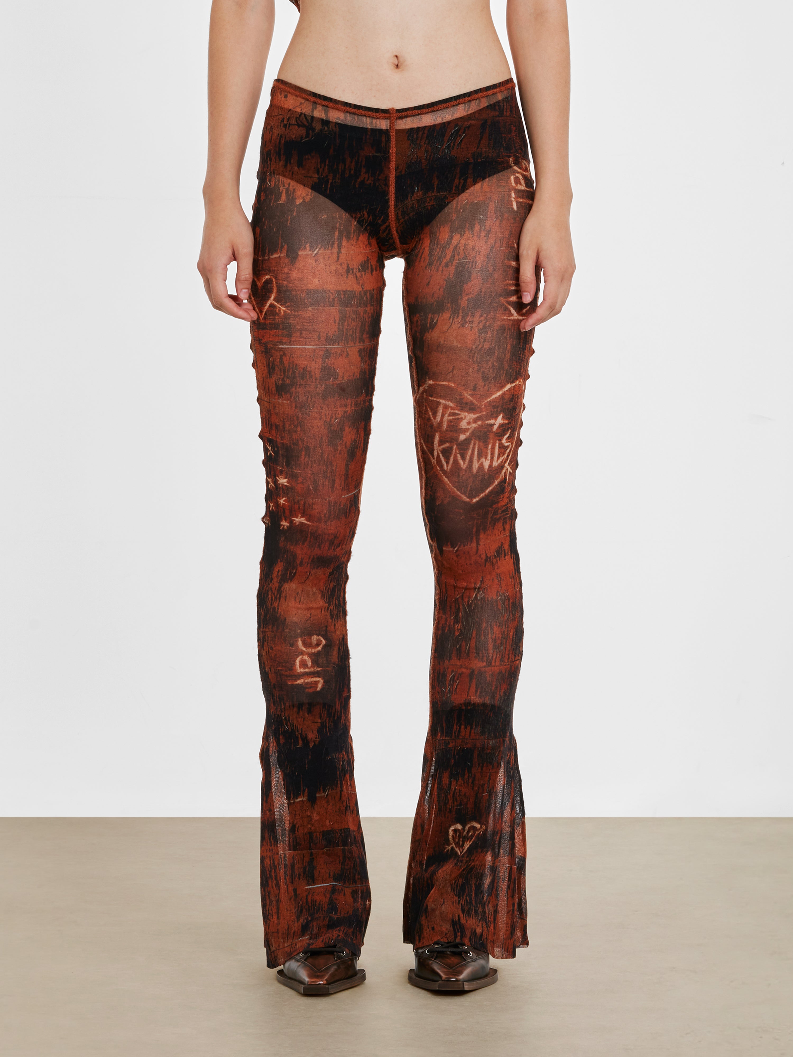 Jean Paul Gaultier - KNWLS Women's Scratch Wood Flared Leggings