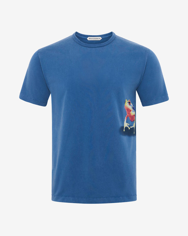 JW Anderson - Men's Peeking Frog T-Shirt - (Mid Blue)
