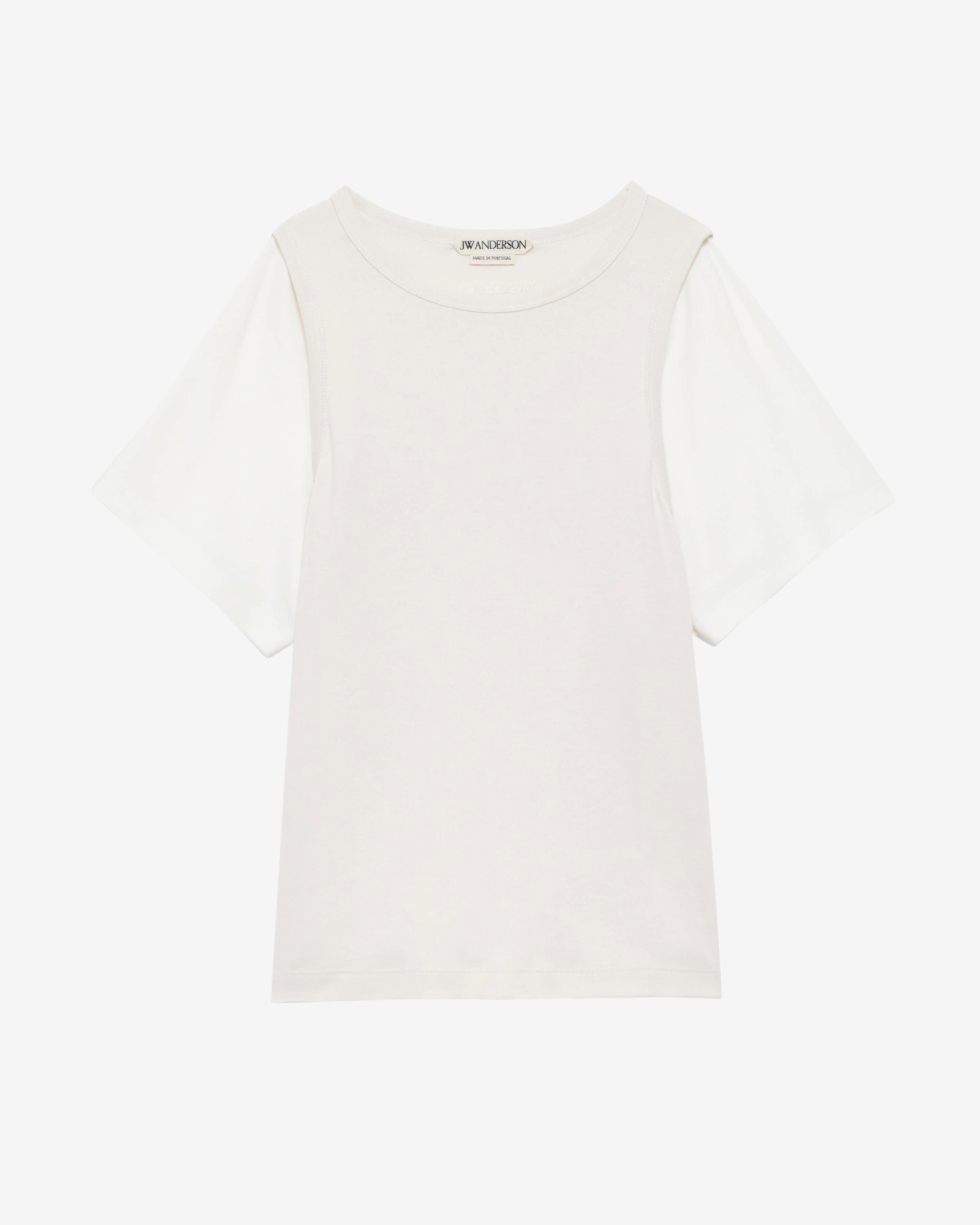 JW Anderson: Women's Double-Layered T-Shirt (Lime Stone) | DSMNY E