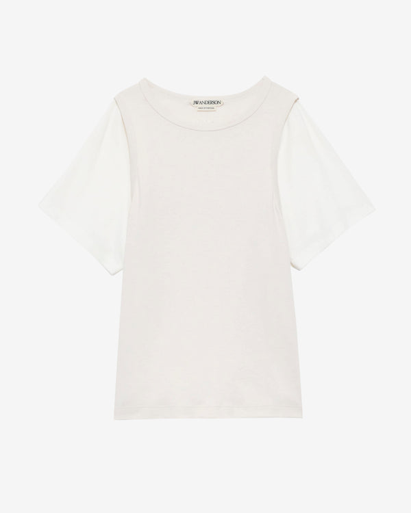 JW Anderson - Women's Double-Layered T-Shirt - (Lime Stone)