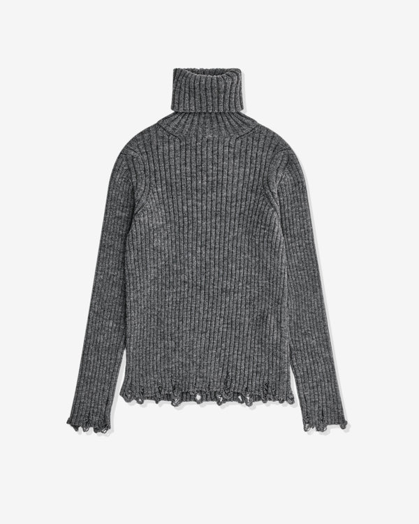 Junya Watanabe MAN - Men's Raw Edge Turtle Neck Sweater - (Grey)