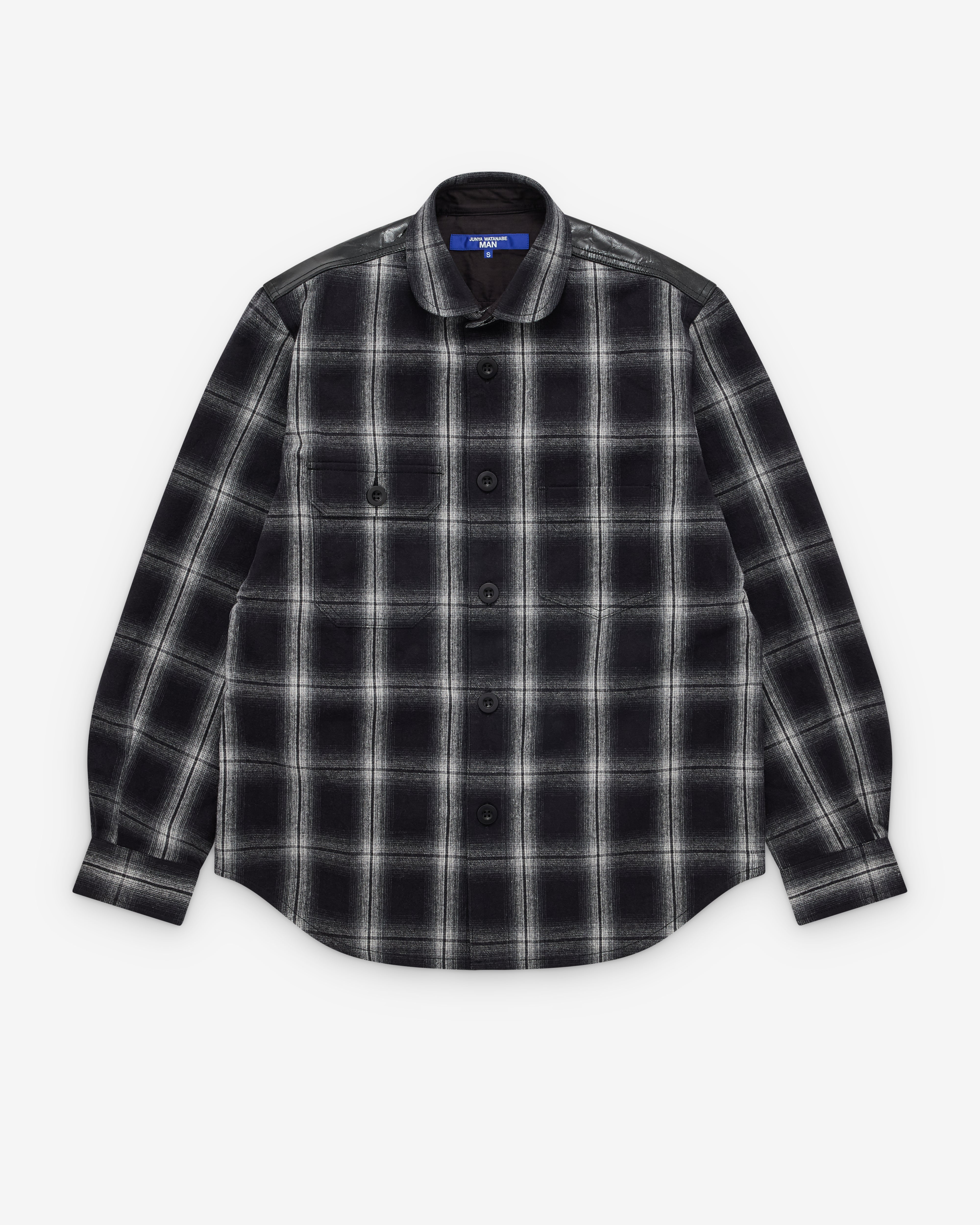 ハニチェリ♪ Junya Watanabe Man: Men's Panelled Shirt (Black/White) | DSMNY E-SHOP