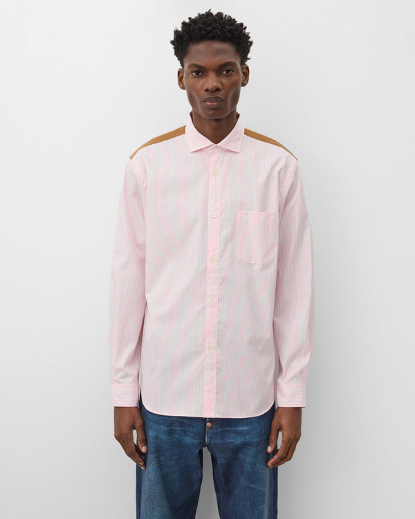 Junya Watanabe Man - Men's Stripe & Check Shirt - (Pink)