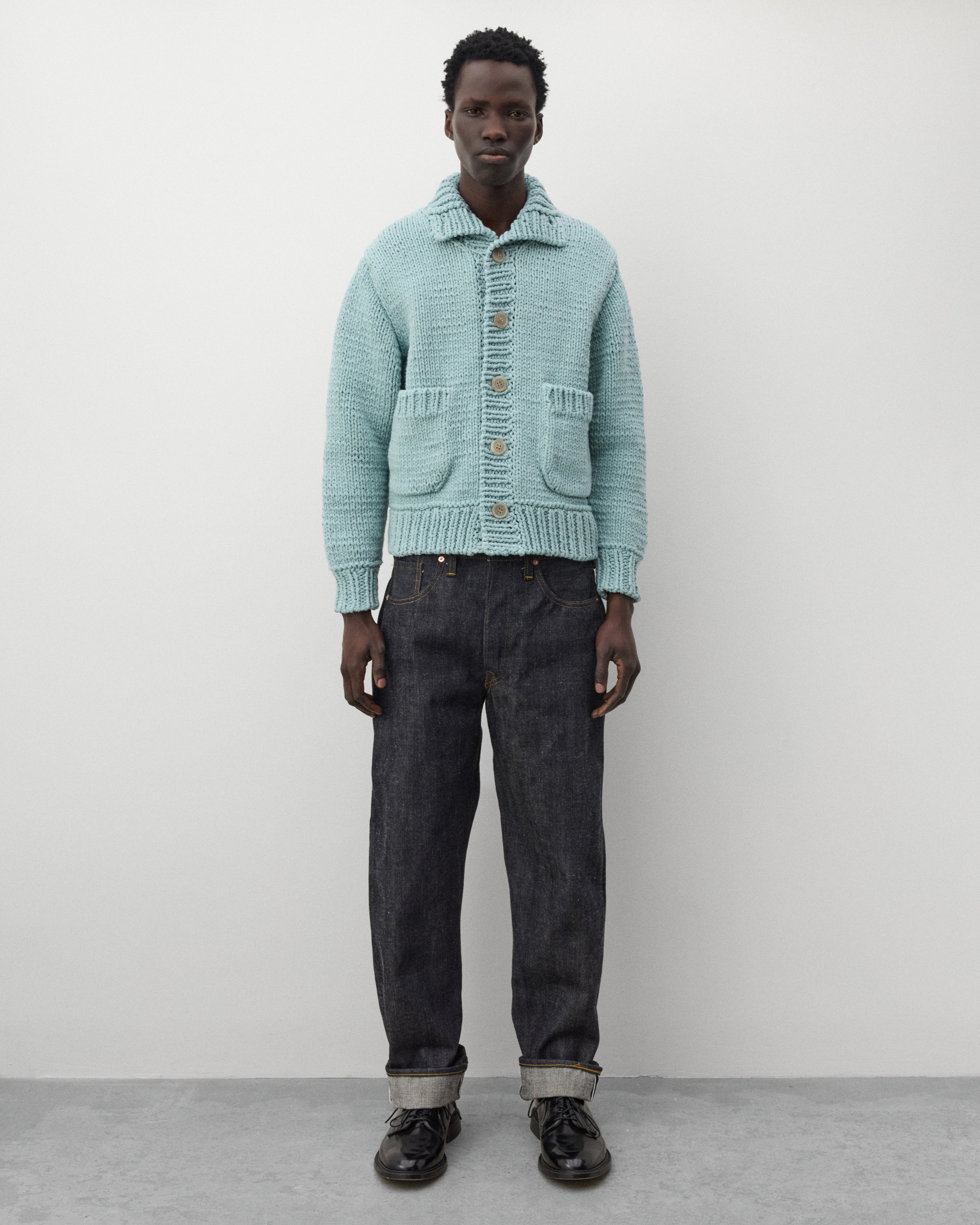 Junya Watanabe Man: Men's Dog Cardigan (Sax Blue) | DSMNY E-SHOP