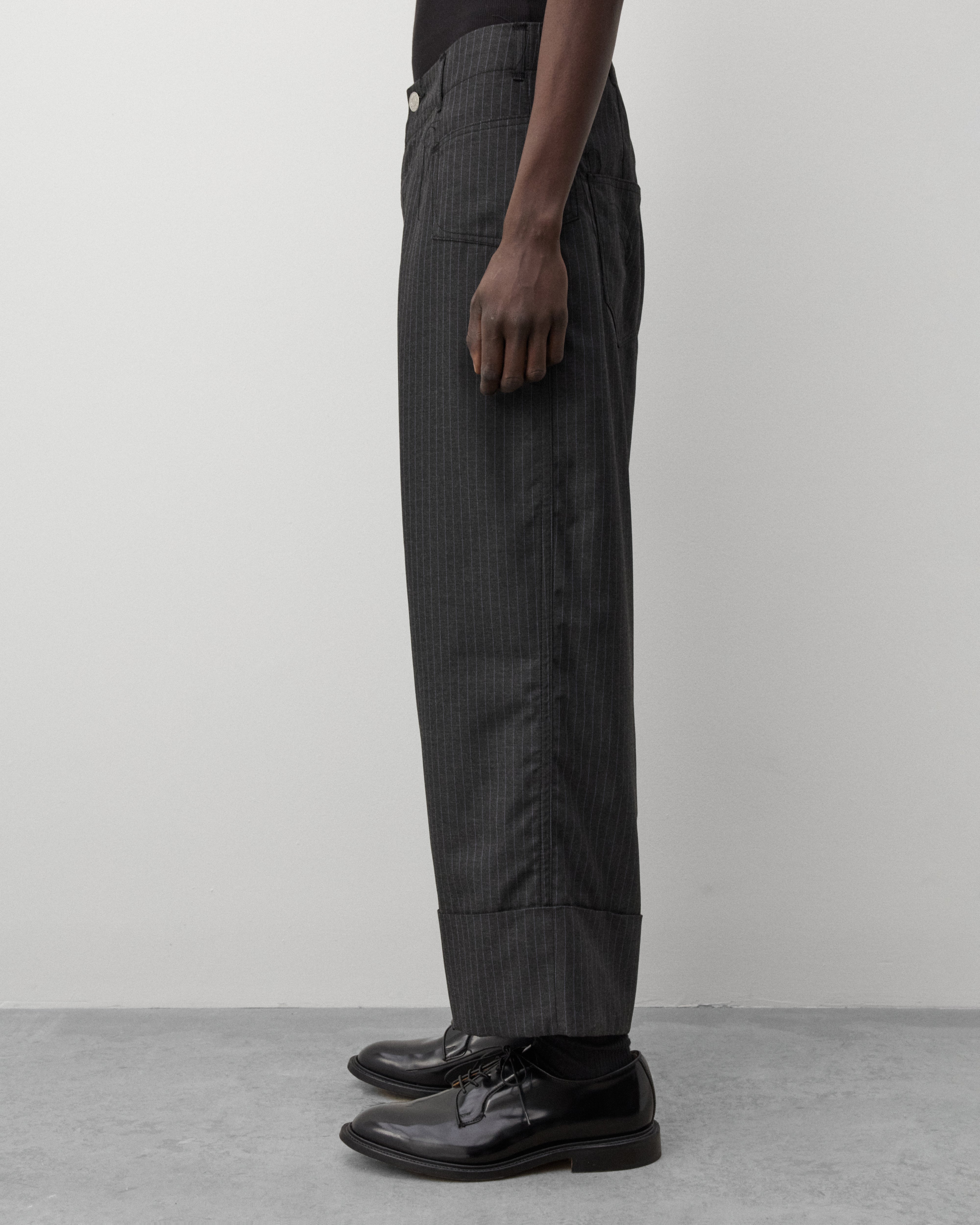 Junya Watanabe Man: Men's Levi's Pinstripe Trousers (Charcoal