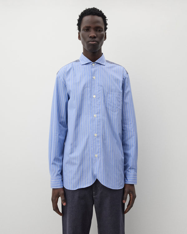 Junya Watanabe Man - Men's Contrast Stripe Shirt - (Blue)