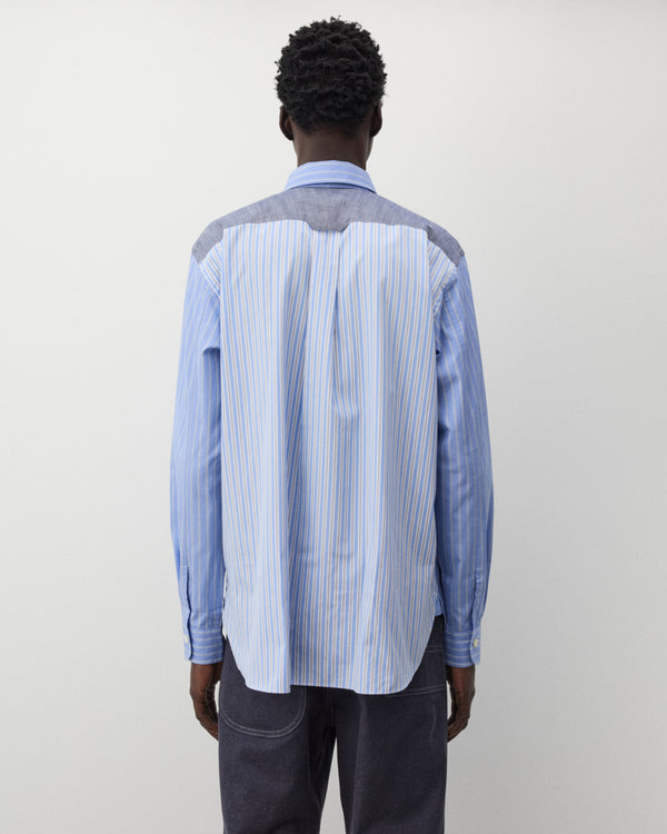 Junya Watanabe Man - Men's Contrast Stripe Shirt - (Blue)