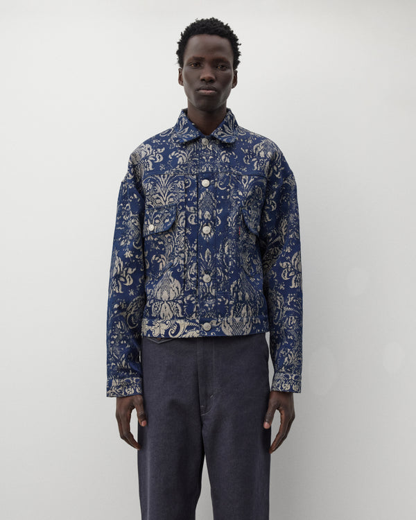 Junya Watanabe Man - Men's Levi's Jacquard Jacket - (Navy/Beige)