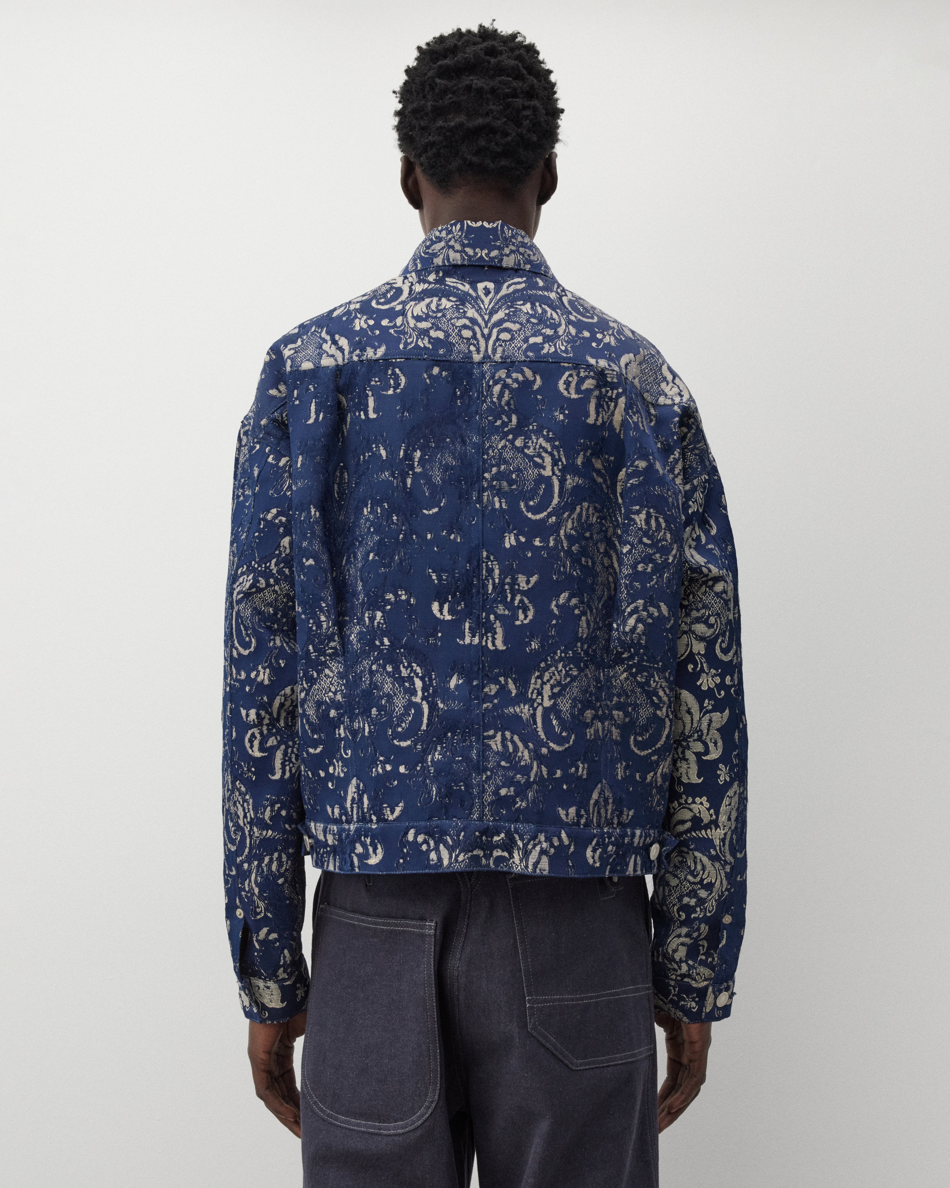 Junya Watanabe Man: Men's Levi's Jacquard Jacket (Navy/Beige