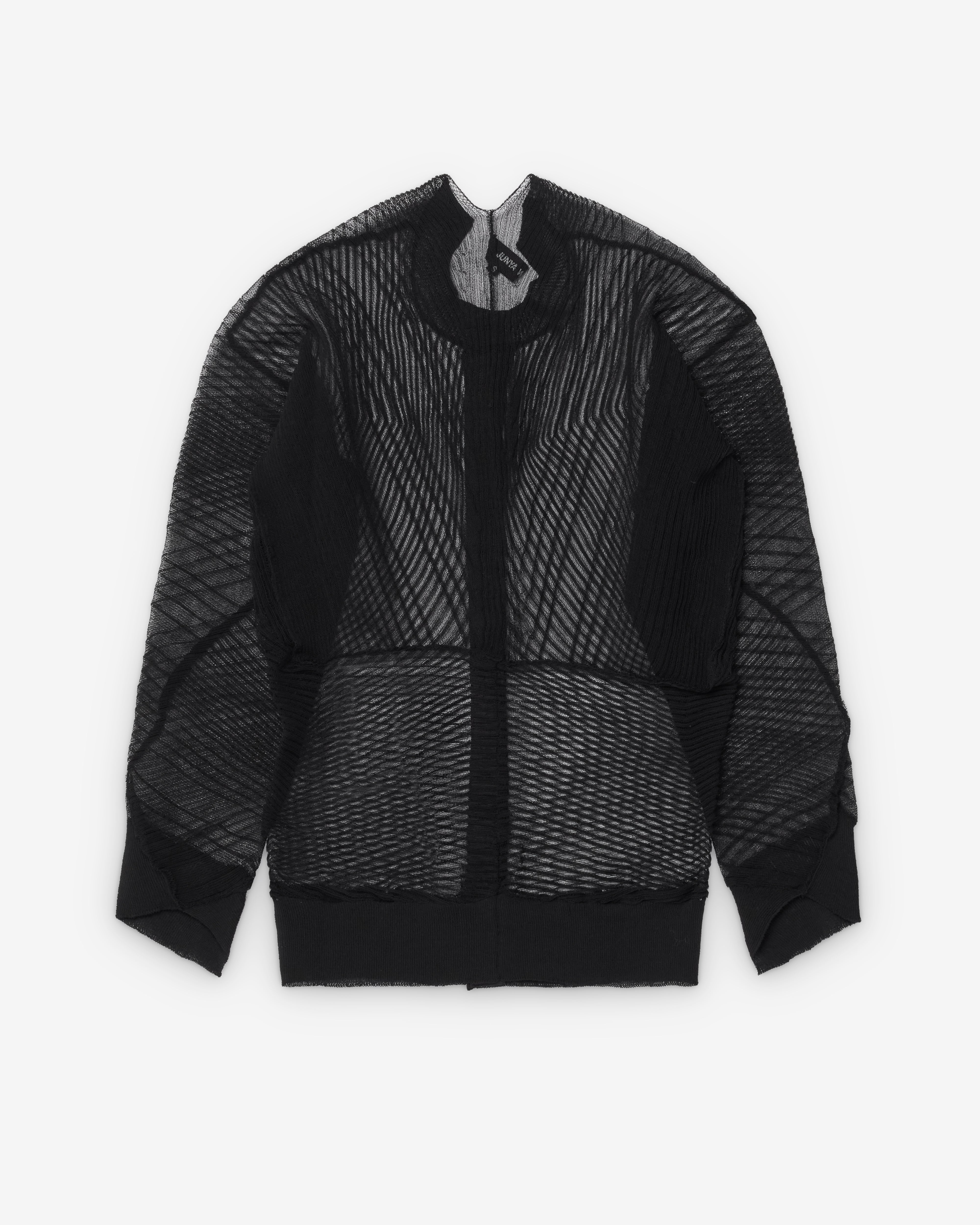 Junya Watanabe: Women's Mesh Cardigan (Black) | DSMNY E-SHOP