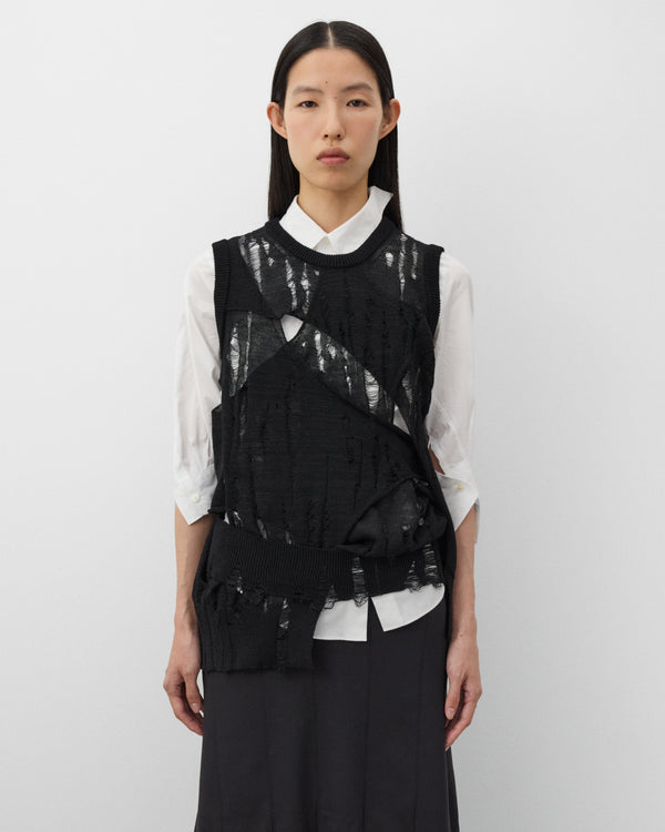 Junya Watanabe - Women's Distressed Vest - (Black)