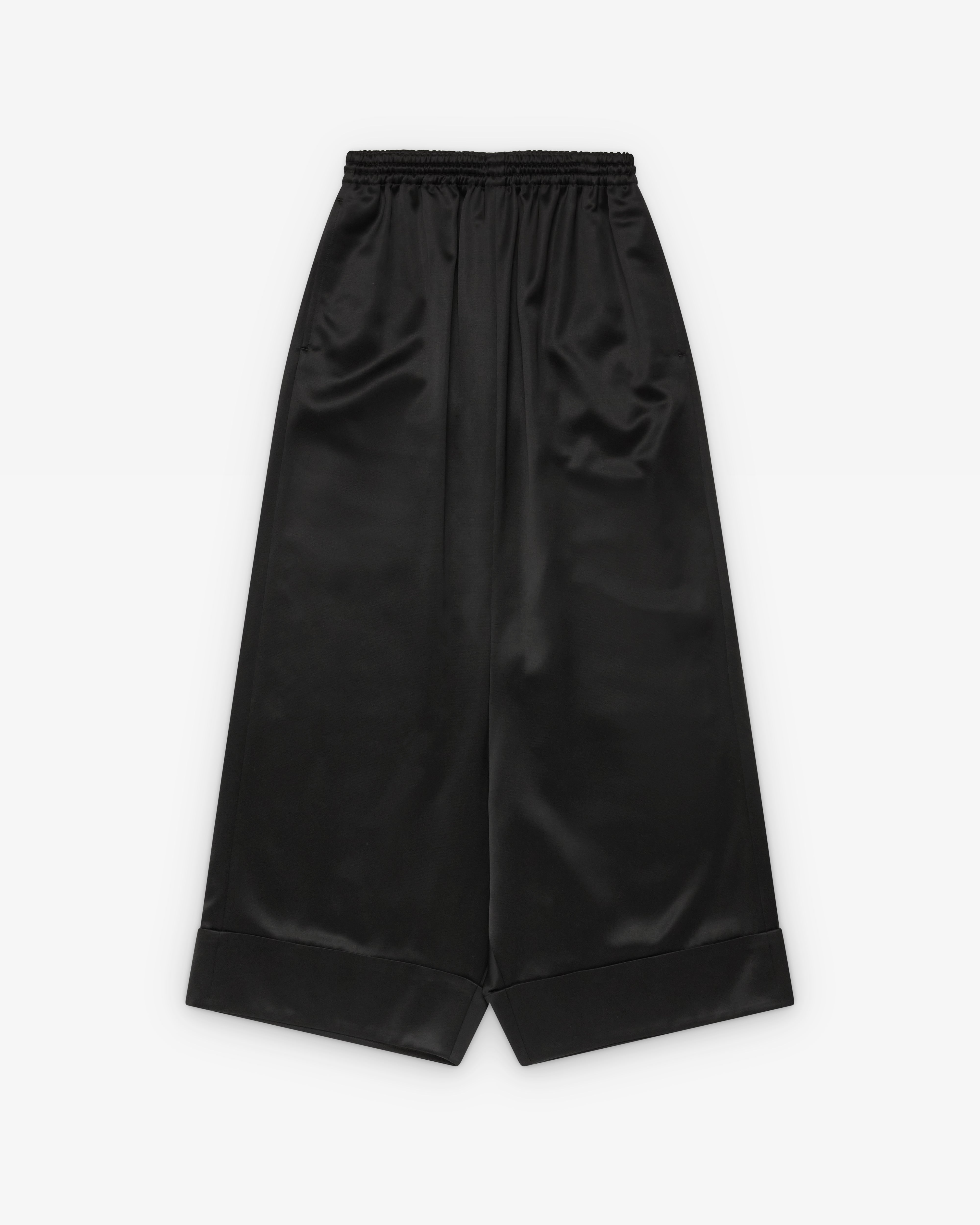 Junya Watanabe: Women's Wide Leg Cuffed Trousers (Black) | DSMNY E