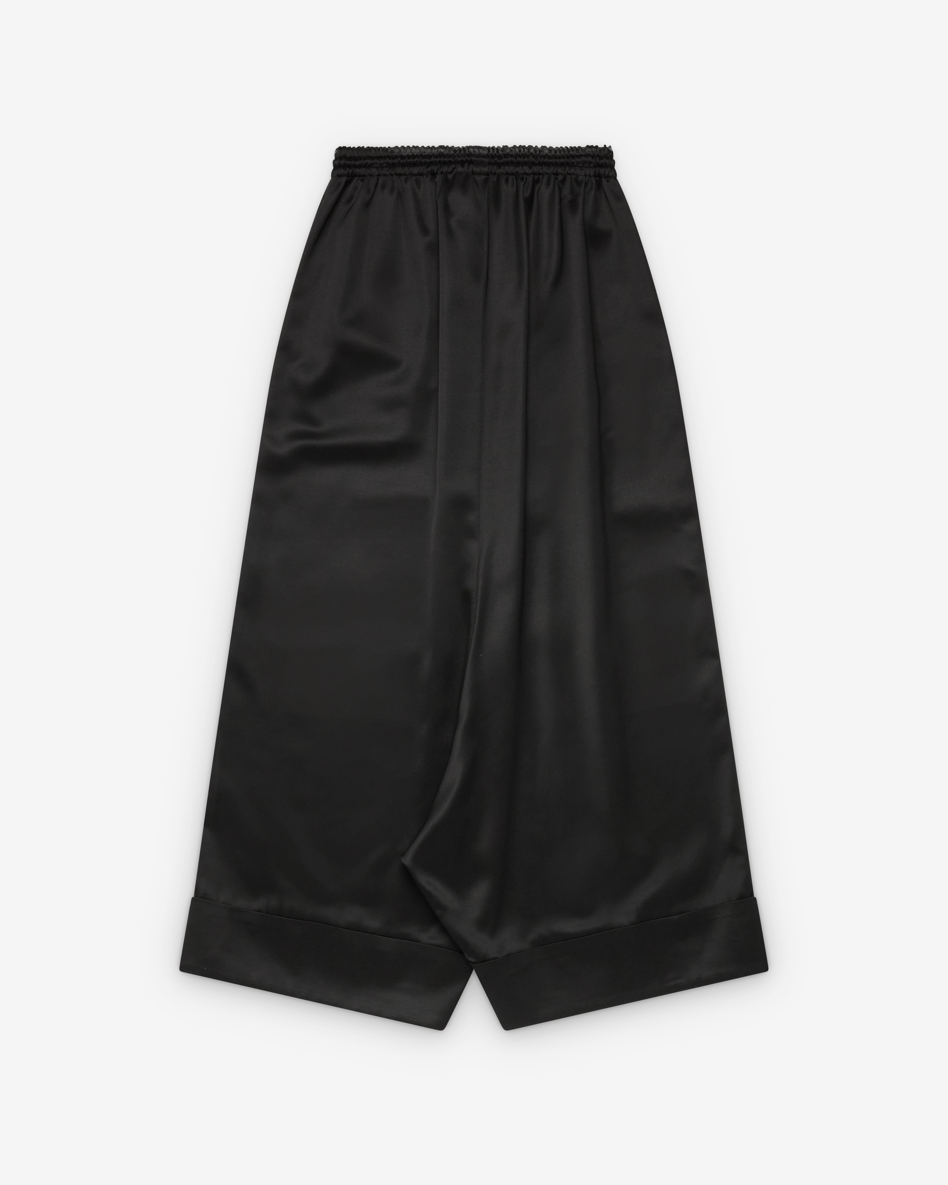 Junya Watanabe: Women's Wide Leg Cuffed Trousers (Black) | DSMNY E