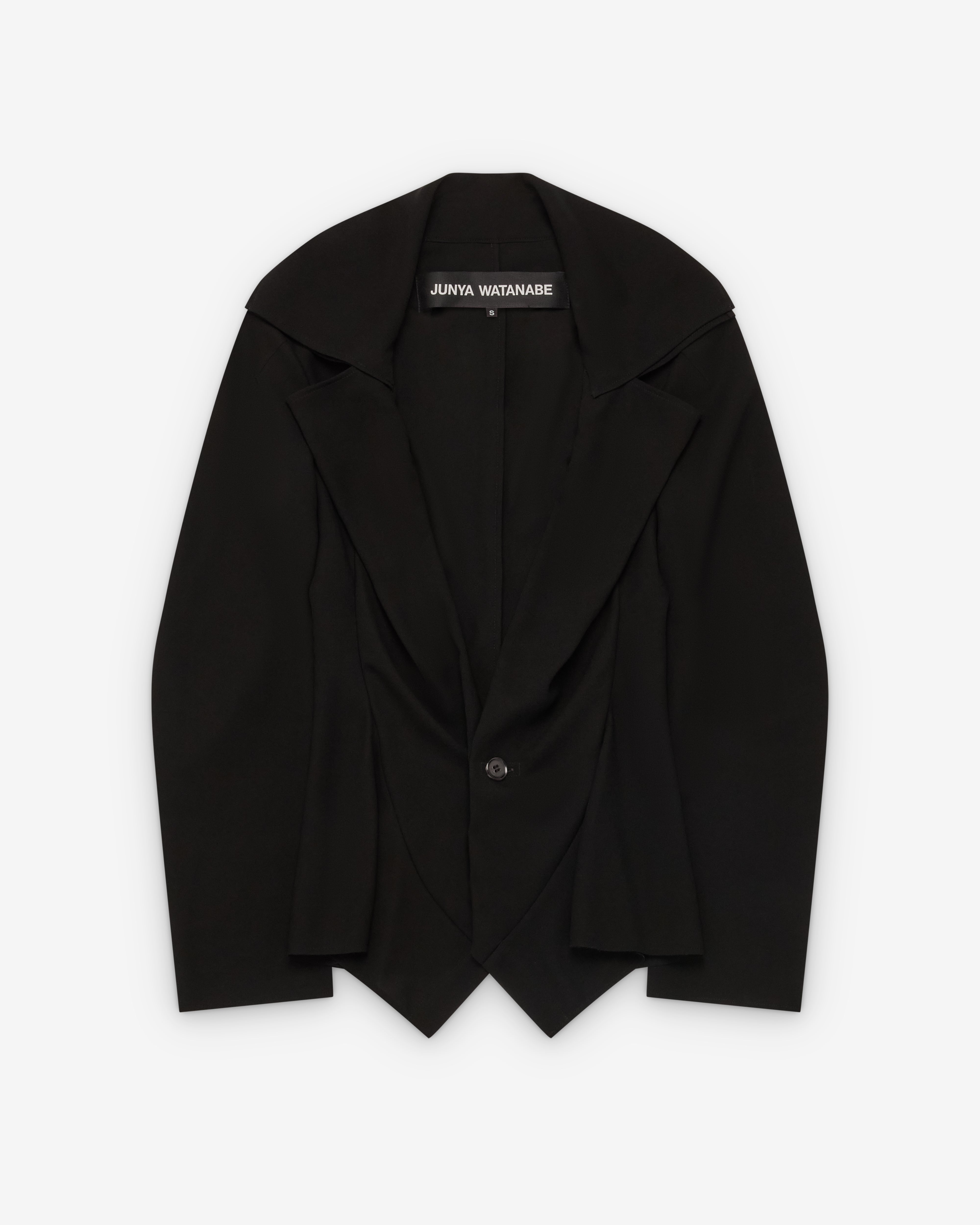 メンズウェア SHOOP RHOMBUS BLAZER 21AW Black Junya Watanabe: Women's Lightweight Georgette Blazer (Black