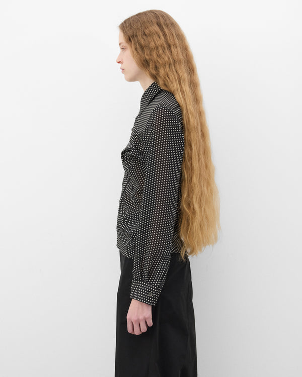 Junya Watanabe - Women's Polka Dot Sheer Shirt - (Black/White)