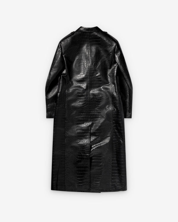 Junya Watanabe - Women Embossed Double Breasted Coat - (Black)