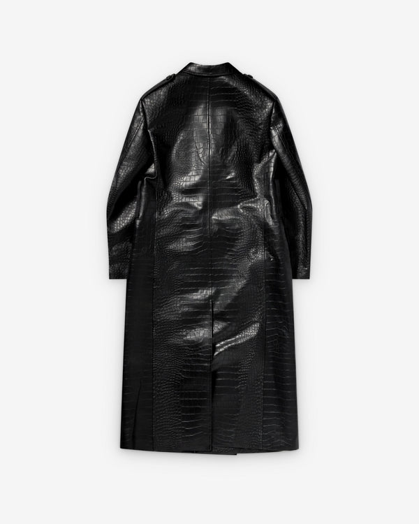 Junya Watanabe - Women Embossed Double Breasted Coat - (Black)