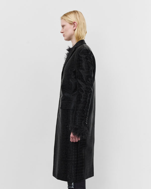 Junya Watanabe - Women's Embossed Single Breasted Coat - (Black)