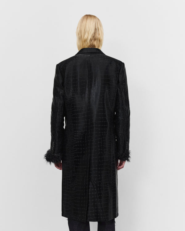 Junya Watanabe - Women's Embossed Single Breasted Coat - (Black)