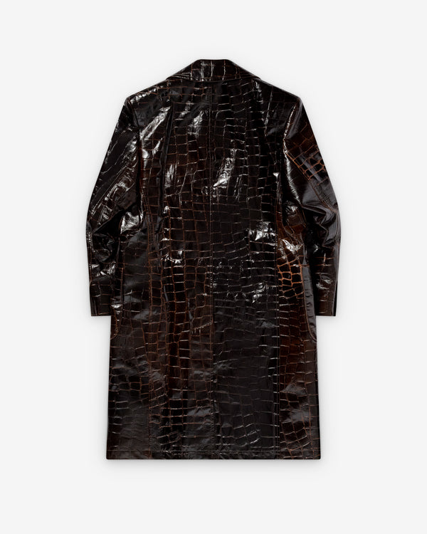 Junya Watanabe - Women's Embossed Double Breasted Coat - (Brown)