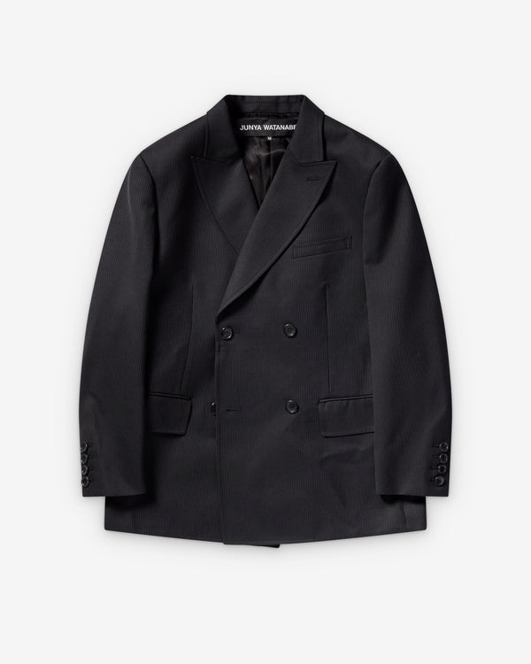 Junya Watanabe - Women's Double Breasted Blazer - (Black Pin Stripe)