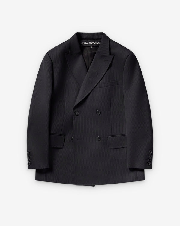 Junya Watanabe - Women's Double Breasted Blazer - (Black Pin Stripe)