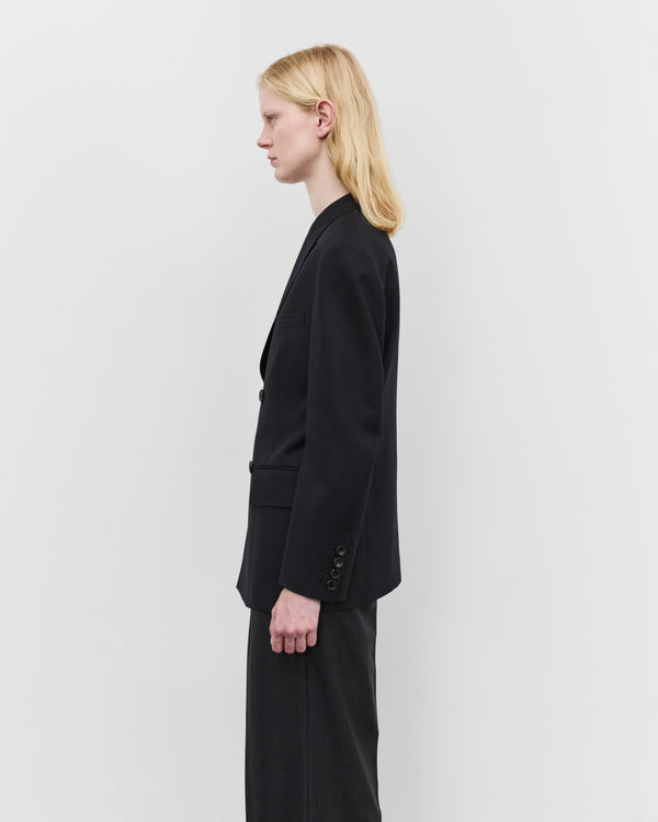 Junya Watanabe - Women's Double Breasted Blazer - (Black Pin Stripe)