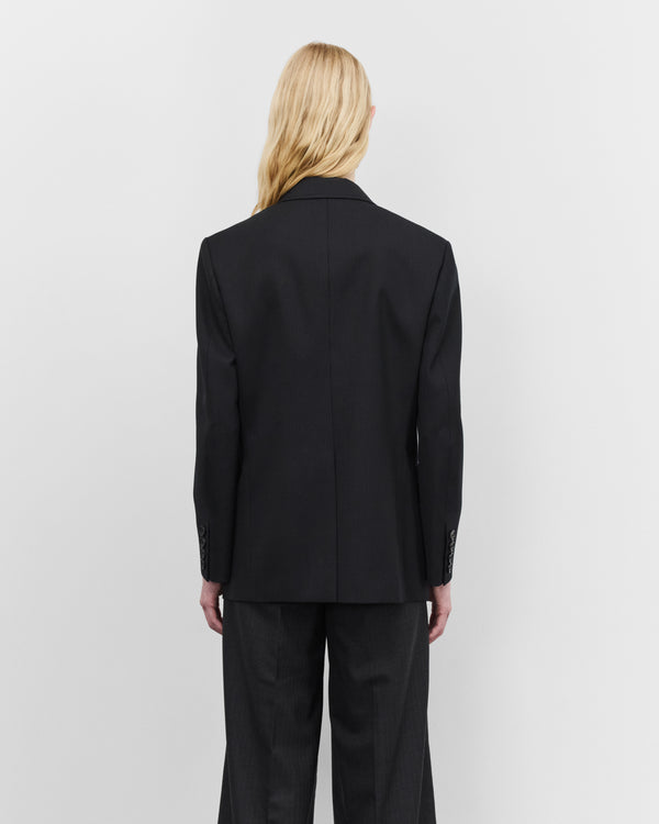Junya Watanabe - Women's Double Breasted Blazer - (Black Pin Stripe)