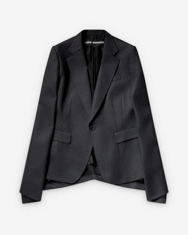 Junya Watanabe - Women's Single Breasted Blazer - (Charcoal Pin Stripe)