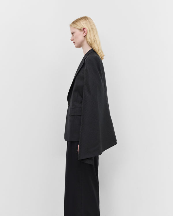 Junya Watanabe - Women's Single Breasted Blazer - (Charcoal Pin Stripe)